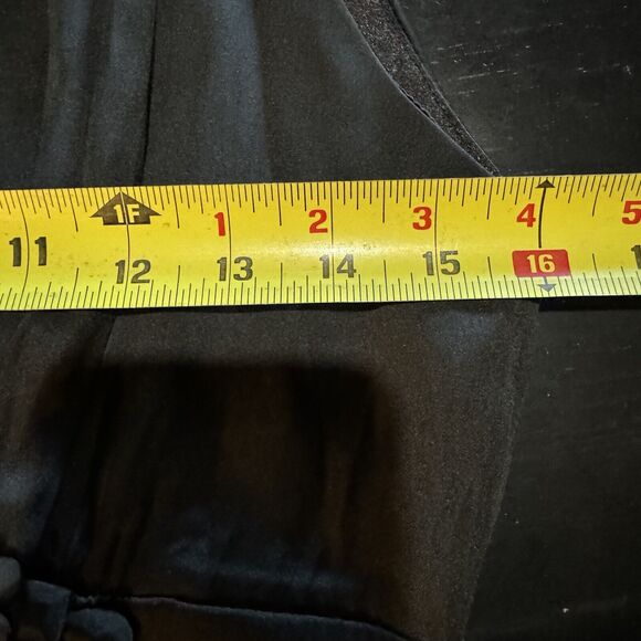 Esley Women's Black Floral Waist Satin Halter Dress Knee Length Size Small - Picture 7 of 12